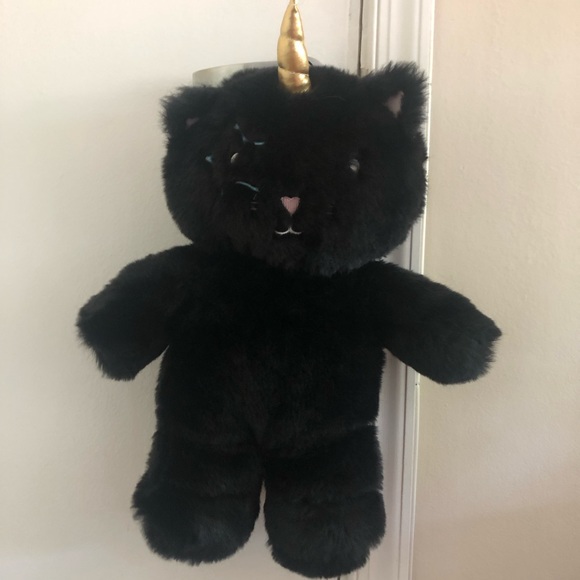 Betsey Johnson • black unicorn kitty cat stuffed animal backpack - Picture 2 of 7